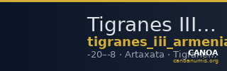 Tigranes III of Armenia Artaxata Kovacs 2016 173 — CANOA
