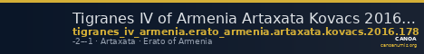 Tigranes IV of Armenia Artaxata Kovacs 2016 178 — CANOA
