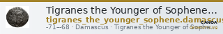 Tigranes the Younger of Sophene Damascus Kovacs 2016 134-6 — CANOA