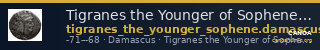 Tigranes the Younger of Sophene Damascus Kovacs 2016 134-6 — CANOA