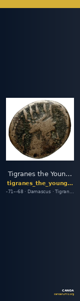 Tigranes the Younger of Sophene Damascus Kovacs 2016 137 and 140 — CANOA
