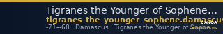 Tigranes the Younger of Sophene Damascus Kovacs 2016 138-139 — CANOA