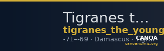 Tigranes the Younger of Sophene Damascus Kovacs 2016 139 — CANOA