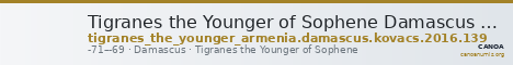 Tigranes the Younger of Sophene Damascus Kovacs 2016 139 — CANOA