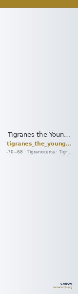 Tigranes the Younger of Sophene Tigranocerta Kovacs 2016 147 — CANOA