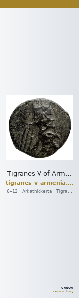 Tigranes V of Armenia Arkathiokerta Kovacs 2016 184-185 — CANOA
