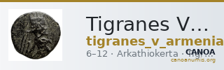 Tigranes V of Armenia Arkathiokerta Kovacs 2016 184-185 — CANOA