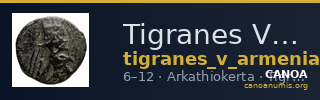 Tigranes V of Armenia Arkathiokerta Kovacs 2016 184-185 — CANOA