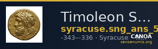 Timoleon Syracuse SNG ANS 493 — CANOA