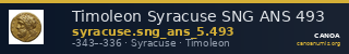 Timoleon Syracuse SNG ANS 493 — CANOA