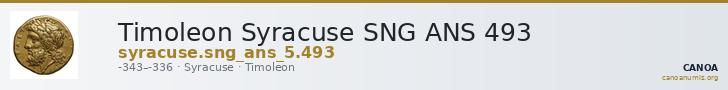 Timoleon Syracuse SNG ANS 493 — CANOA