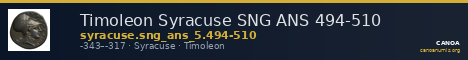Timoleon Syracuse SNG ANS 494-510 — CANOA