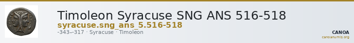 Timoleon Syracuse SNG ANS 516-518 — CANOA