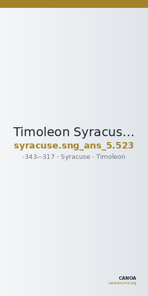 Timoleon Syracuse SNG ANS 523 — CANOA