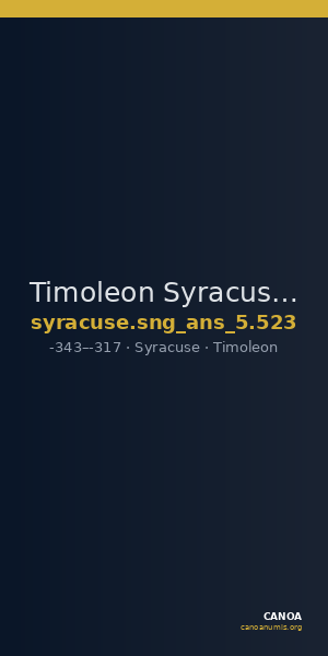 Timoleon Syracuse SNG ANS 523 — CANOA