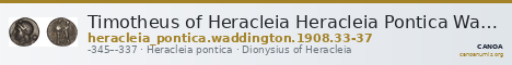 Timotheus of Heracleia Heracleia Pontica Waddington 1908 33-37 — CANOA