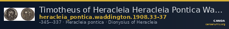 Timotheus of Heracleia Heracleia Pontica Waddington 1908 33-37 — CANOA