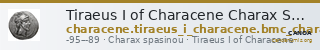 Tiraeus I of Characene Charax Spasinou BMC Characene pl. 54, 3 — CANOA