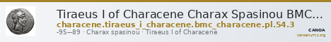 Tiraeus I of Characene Charax Spasinou BMC Characene pl. 54, 3 — CANOA