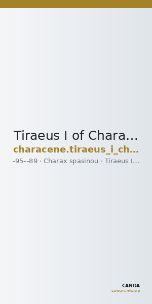 Tiraeus I of Characene Charax Spasinou Le Rider 1959 12 — CANOA