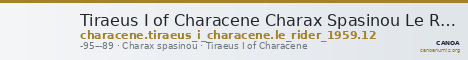 Tiraeus I of Characene Charax Spasinou Le Rider 1959 12 — CANOA
