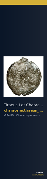 Tiraeus I of Characene Charax Spasinou Le Rider 1959 6-8 — CANOA