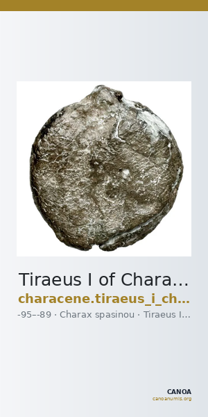 Tiraeus I of Characene Charax Spasinou Le Rider 1959 6-8 — CANOA