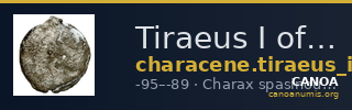 Tiraeus I of Characene Charax Spasinou Le Rider 1959 6-8 — CANOA