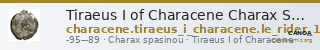 Tiraeus I of Characene Charax Spasinou Le Rider 1959 6-8 — CANOA