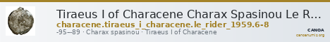 Tiraeus I of Characene Charax Spasinou Le Rider 1959 6-8 — CANOA