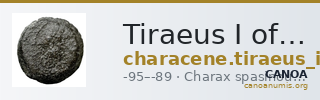Tiraeus I of Characene Charax Spasinou Le Rider 1959 9-11 — CANOA