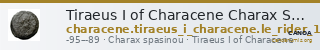 Tiraeus I of Characene Charax Spasinou Le Rider 1959 9-11 — CANOA