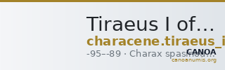Tiraeus I of Characene Charax Spasinou Le Rider 1965 417 — CANOA