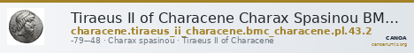 Tiraeus II of Characene Charax Spasinou BMC Characene pl. 43, 2 — CANOA