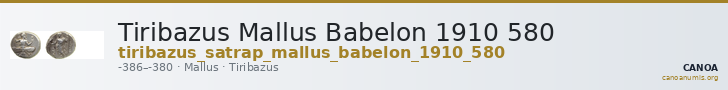 Tiribazus Mallus Babelon 1910 580 — CANOA