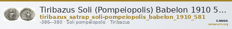 Tiribazus Soli (Pompeiopolis) Babelon 1910 581 — CANOA
