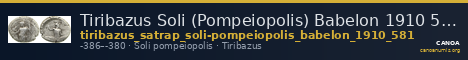 Tiribazus Soli (Pompeiopolis) Babelon 1910 581 — CANOA