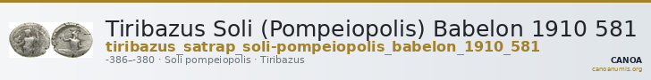 Tiribazus Soli (Pompeiopolis) Babelon 1910 581 — CANOA