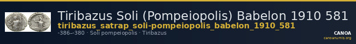 Tiribazus Soli (Pompeiopolis) Babelon 1910 581 — CANOA
