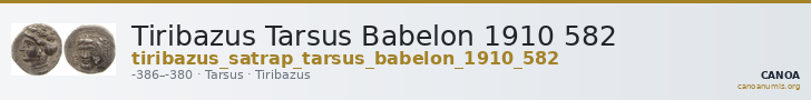 Tiribazus Tarsus Babelon 1910 582 — CANOA