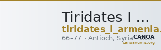 Tiridates I of Armenia Antioch, Syria Kovacs 2016 199 — CANOA