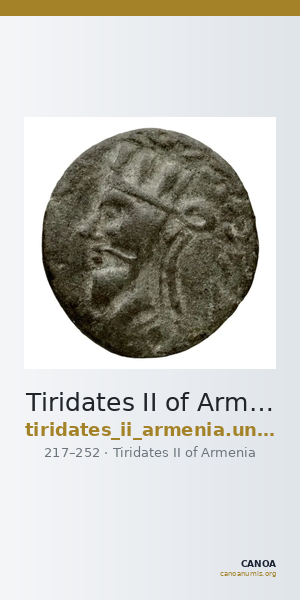 Tiridates II of Armenia Armenia Kovacs 2016 203-205 — CANOA