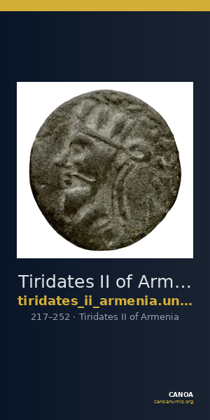 Tiridates II of Armenia Armenia Kovacs 2016 203-205 — CANOA