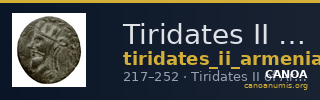Tiridates II of Armenia Armenia Kovacs 2016 203-205 — CANOA