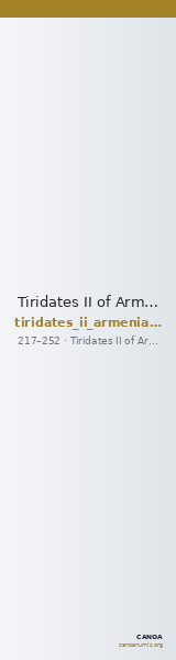 Tiridates II of Armenia Armenia Kovacs 2016 206-207 — CANOA