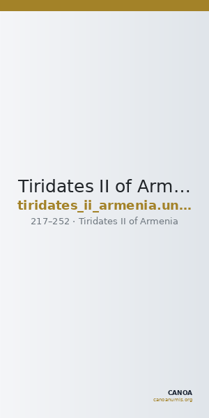 Tiridates II of Armenia Armenia Kovacs 2016 206-207 — CANOA