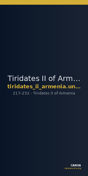 Tiridates II of Armenia Armenia Kovacs 2016 206-207 — CANOA