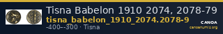 Tisna Babelon 1910 2074, 2078-79 — CANOA