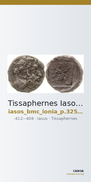 Tissaphernes Iasos BMC Ionia p. 325, no. 13 — CANOA