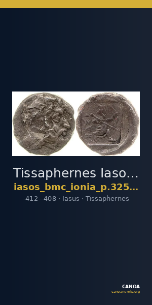 Tissaphernes Iasos BMC Ionia p. 325, no. 13 — CANOA
